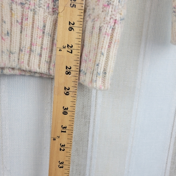 Gap Maternity Bobble Sleeve Crewneck‎ Sweater Confetti Cream Size Small - Picture 4 of 9
